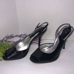 Chocolat Blu pump heels peep toe size 10